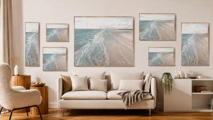 Soft Coastal Beach Print Set – Neutral Ocean Wall Art